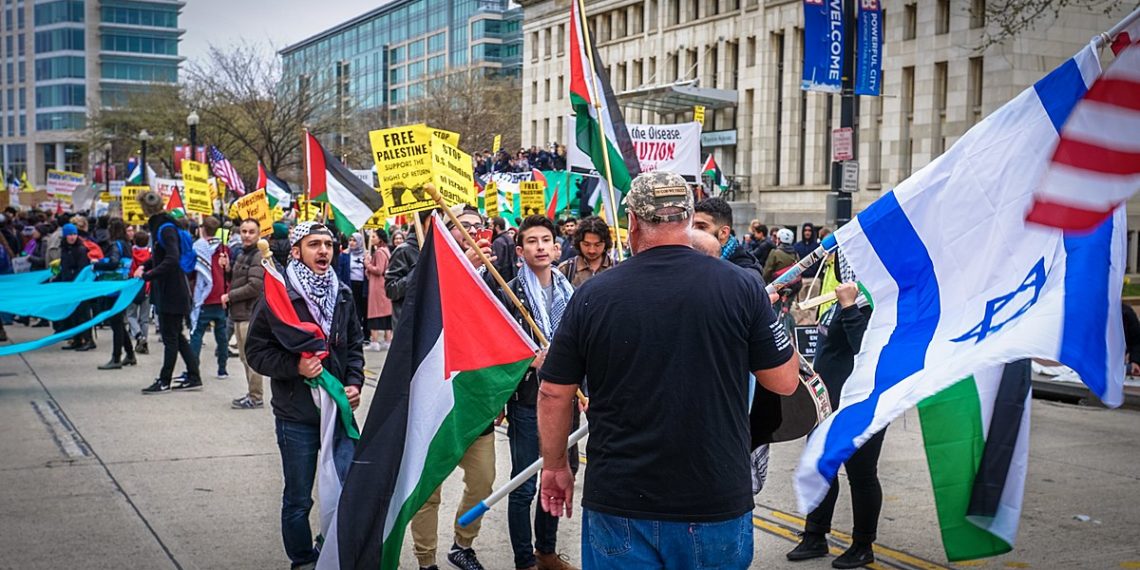 Anti-Israel protest i Washington. Foto: Ted Eytan/Wikimedia Commons -lenke: https://www.flickr.com/photos/taedc/33629937116/