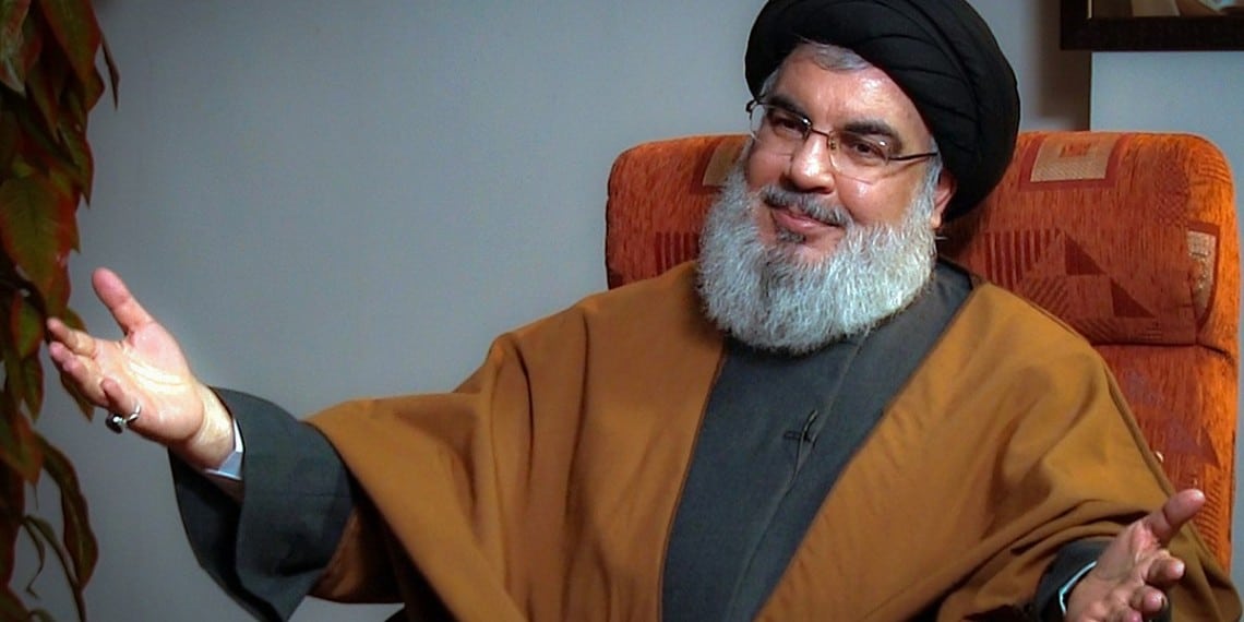Hassan Nasrallah, terrorgruppen Hizbollahs øverste leder. Foto: Khamenei.ir - https://commons.m.wikimedia.org/wiki/File:Sayyid_Hassan_Nasrallah_03.jpg.
