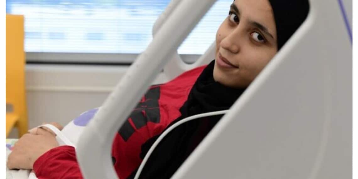 Shadad, 18 år gammel jente fra Gaza, fikk livreddende behandling fra en israelsk organisasjon. (Faksimile fra Times of Israel)