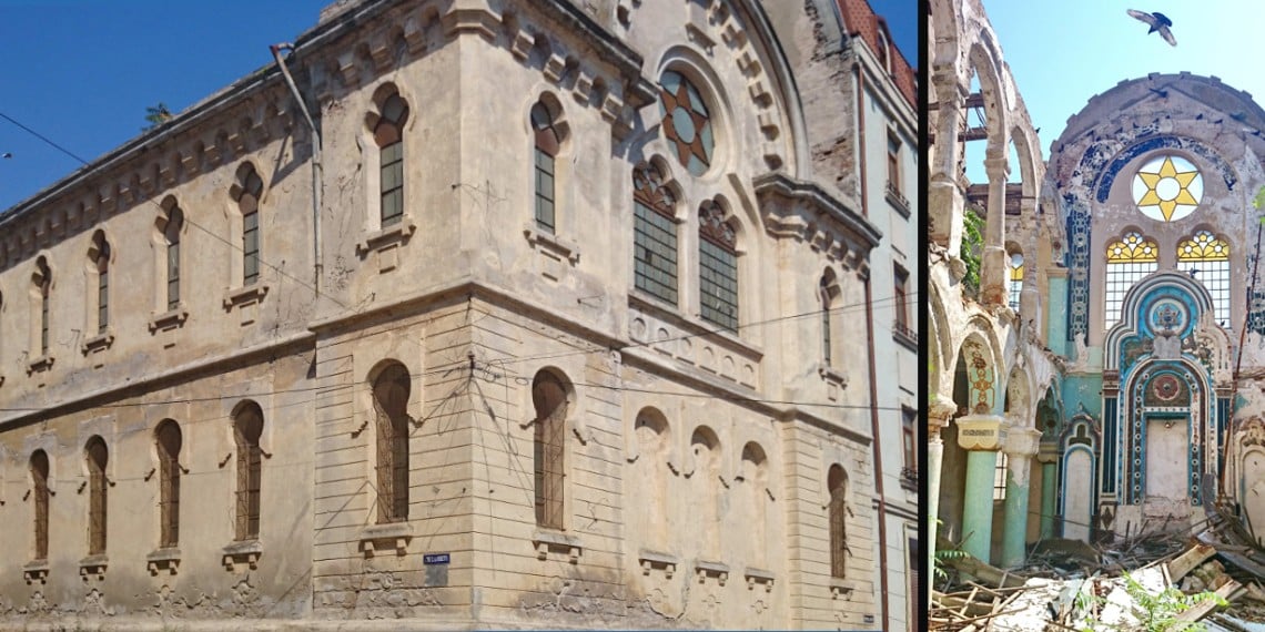 Synagogen i Constanța, sør i Romania. Vakker bygning vitner om bedre tider. Foto: privat